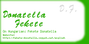 donatella fekete business card